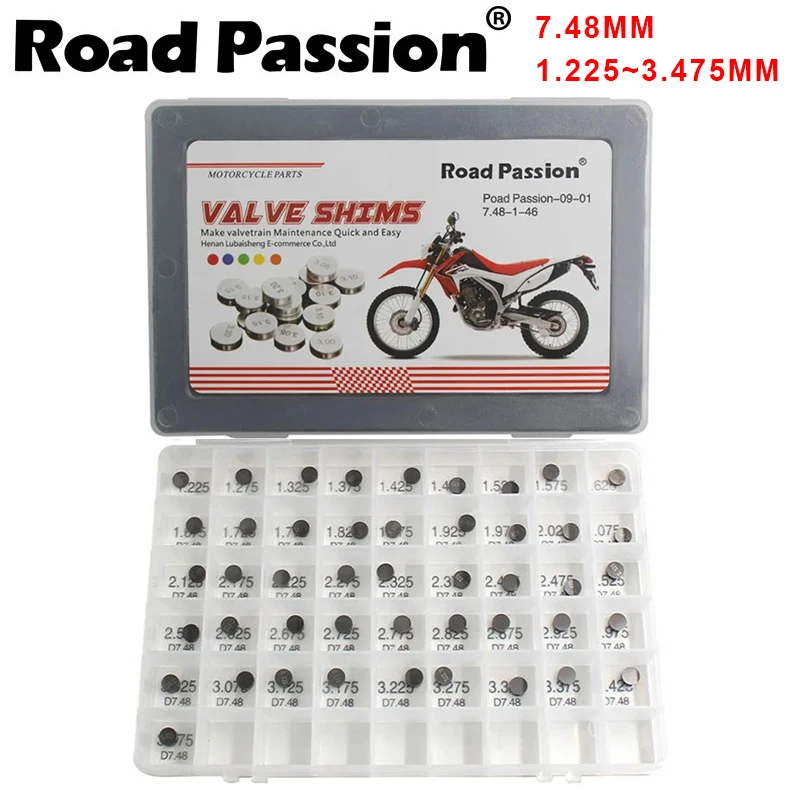46pcs Motorcycle 7.48mm 7.48 mm Diameter Valve Shims For Suzuki SV650SA SV650S SV650A SV650 GSX-R750 GSX-R600