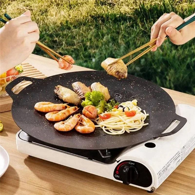 Outdoor-Camping Grill platte Antihaft koreanische Grill platte Grill Fleisch Topf flach