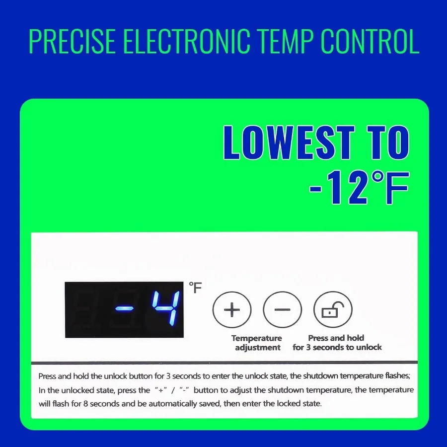 Chest Freezer with Electronic Panel Accurate Temperature Display to 1 and Easy to Use 5.0 Cu.ft Deep Freezing with 2 Removable
