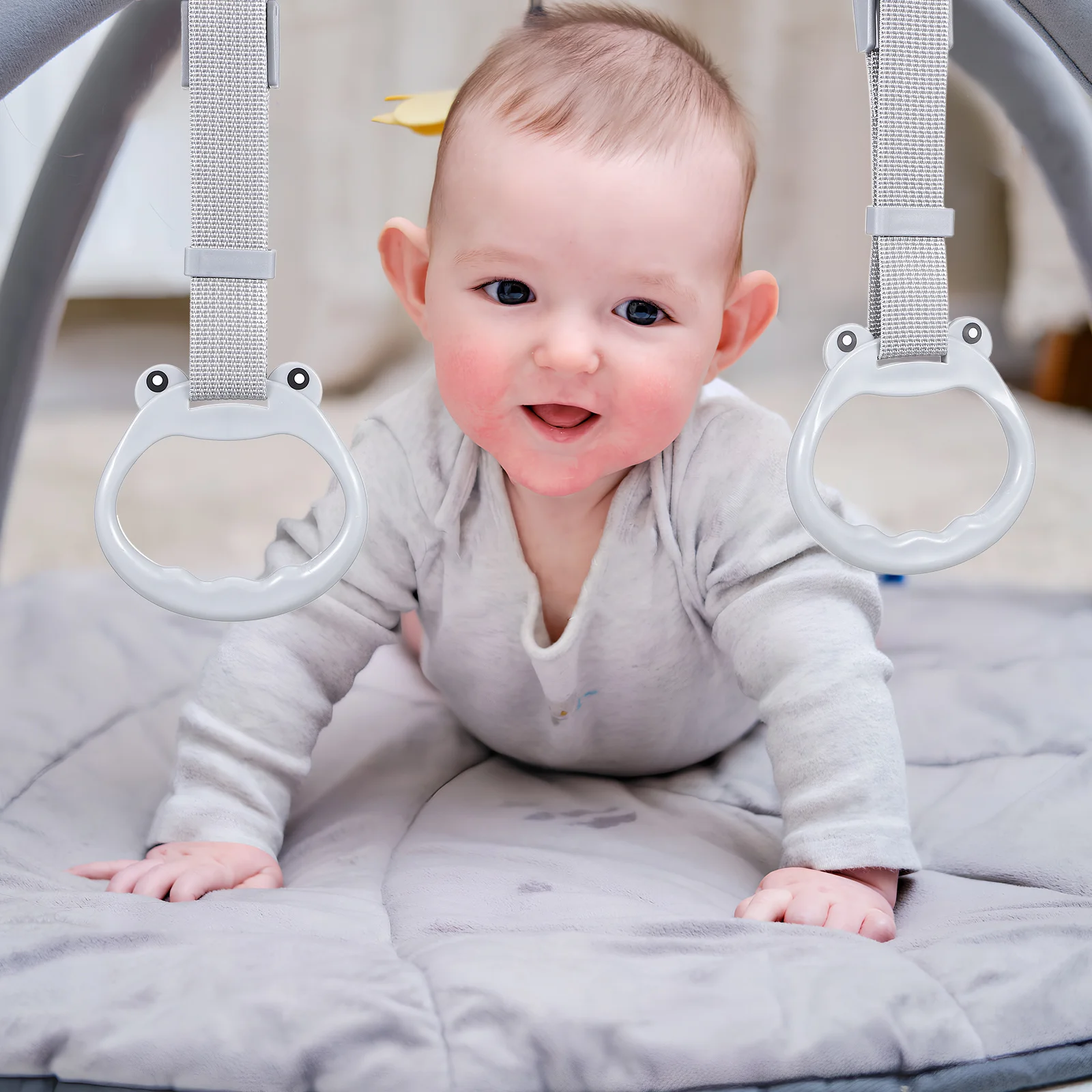 2 anelli per trazioni per box per bambini, anelli regolabili per assistente ambulante per bambini, anello per lettino per bambini, per accessori per esercizi con supporto per l'apprendimento