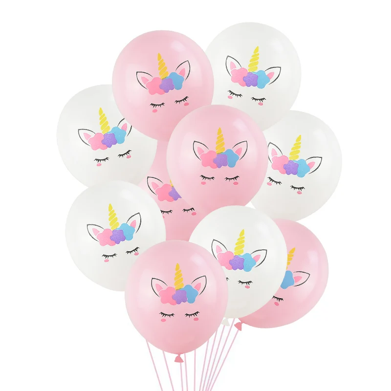 Ensemble de ballons en forme de licorne pour fête, 1 kit, avec confettis en latex pour décoration, anniversaire, pour enfants