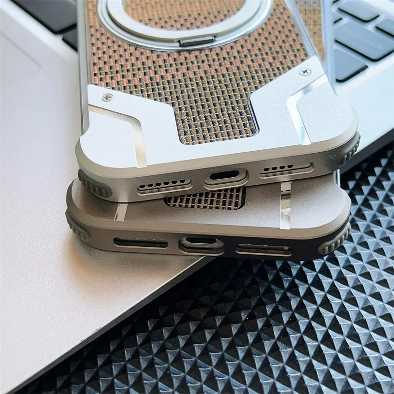 Рамка из алюминиевого сплава, магнитный поворотный держатель, чехол для iPhone 16, 13, 14, 15, Pro Max Plus, безрамный противоударный чехол Magsafe