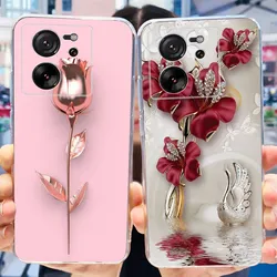 For Xiaomi 13T Case Mi 13T Pro 2023 Elegant Pattern Soft Silicone TPU Phone Back Cover For Xiaomi 13T Pro Mi13t 13TPro 5G Bumper