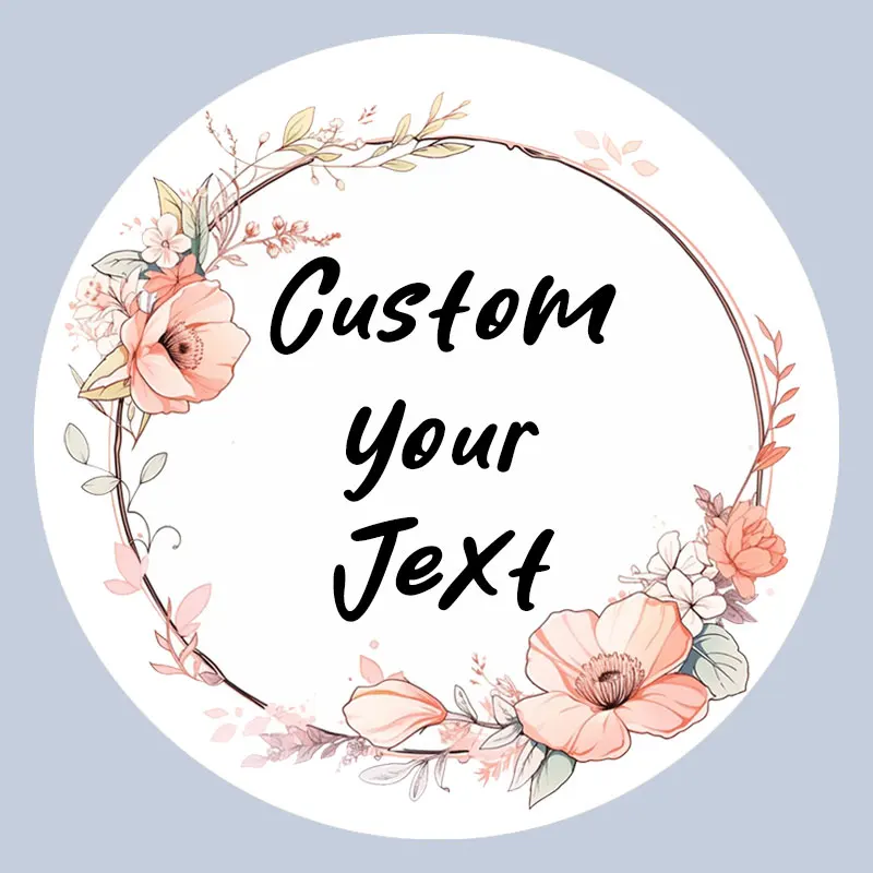 500PCS Custom Round Stickers Personalized Waterproof Eco-Friendly for Wedding Birthday Party Favors Gift Box Decoration