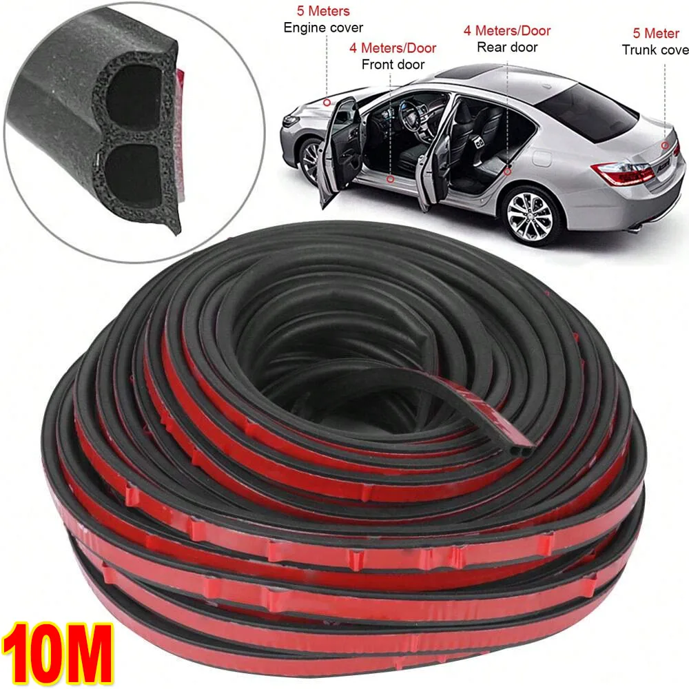 

Auto Rubber Seals Car Door Sealing Strip B Type Noise Insulation Anti-Dust Soundproof Sealing Strips Car Door Seal Strip