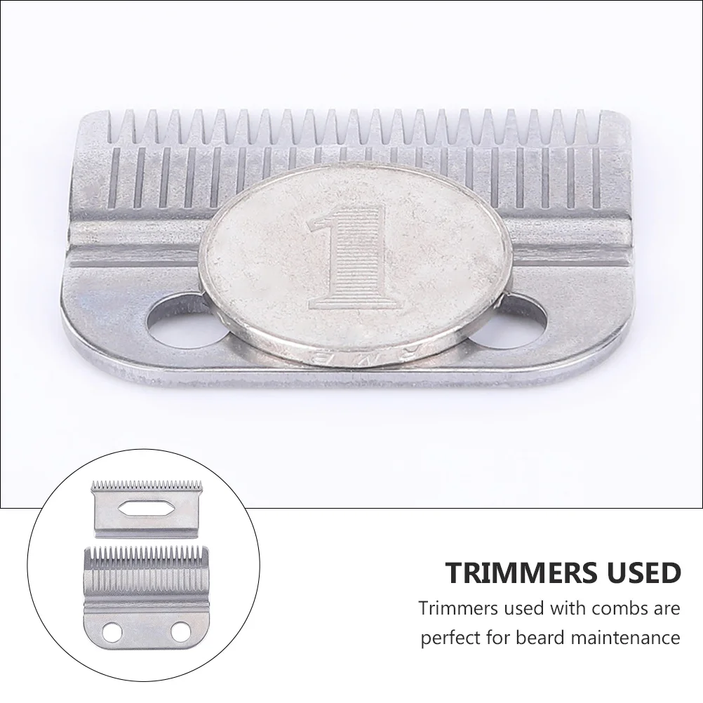 مجموعة واحدة من شفرات استبدال ماكينة تشذيب الشعر، أجزاء ماكينة قص كهربائية محمولة لصيانة اللحية وتصفيف الشعر المستدق