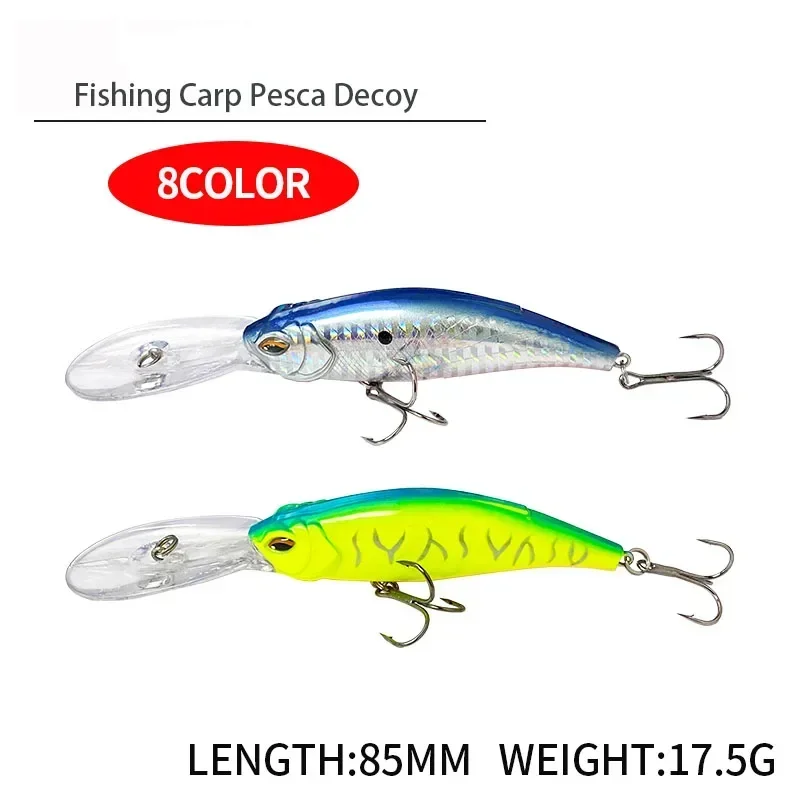 

85mm/17.5g Mino Lua Fake Bait Long Casting Floating Mino Freshwater Fishing Warbler Bass 3D Eye Fishing Carp Bass Lure Fishing