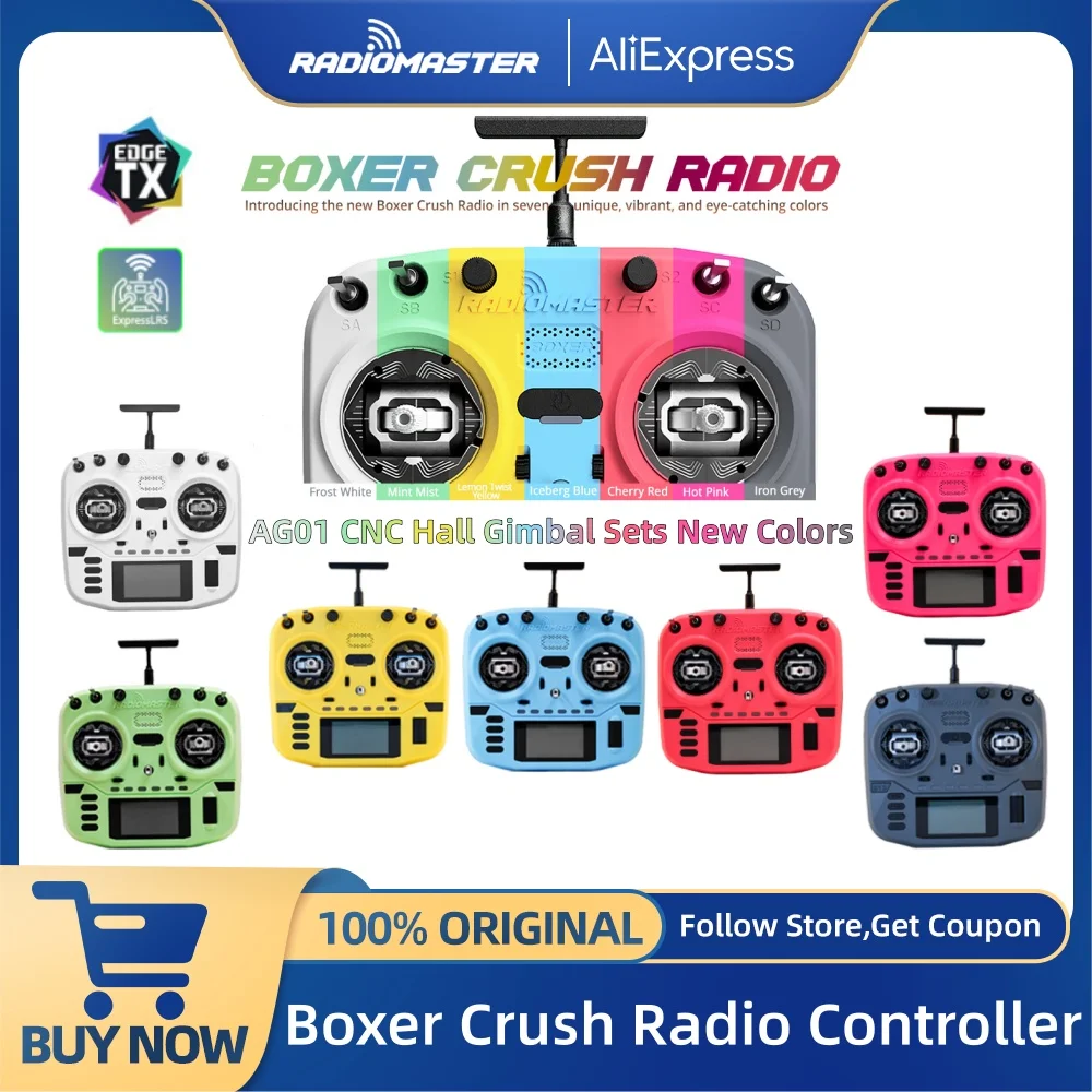 RadioMaster Boxer Crush ELRS RC Transmitter AG01 CNC Hall Gimbal 2.4G 1000mW EdgeTX OpenTX FPV Drone Quadcopter Remote Controlle
