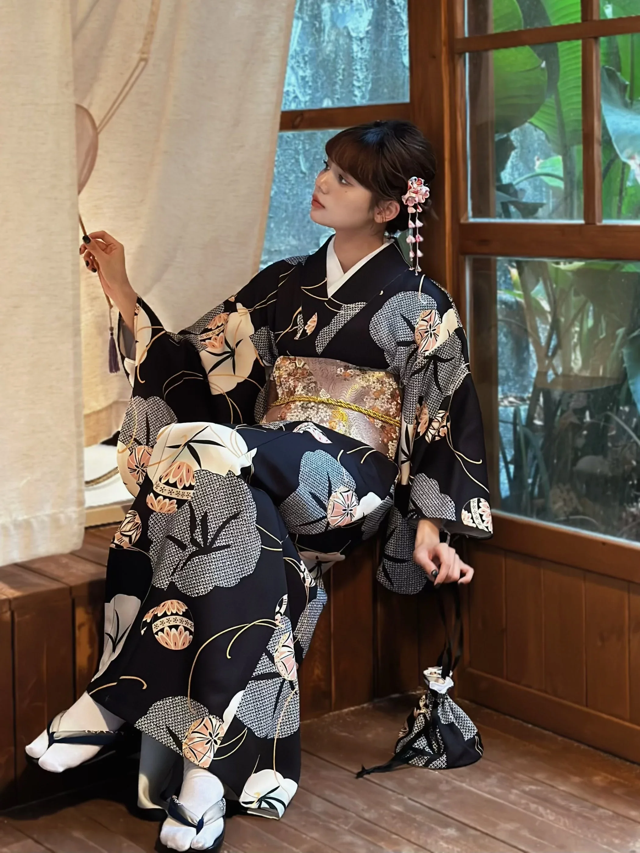 Mujeres kimono japonés color n - Japanese Women Formal Wear reseña y precio