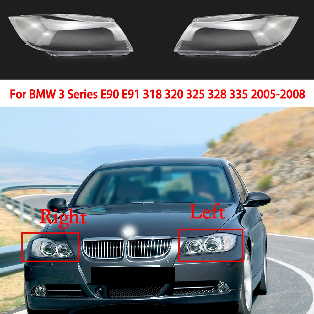 

Car Headlight Cover For BMW 3 Series E90/E91 318 320 325 328 335 2005 2006 2007 2008 Transparent Lens Cover Car Accessoires