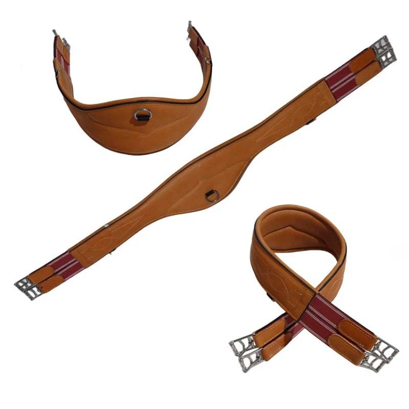 Cowhide horse belly belt front belly belt comprehensive saddle accessories British pure cowhide export belly belt equestrian