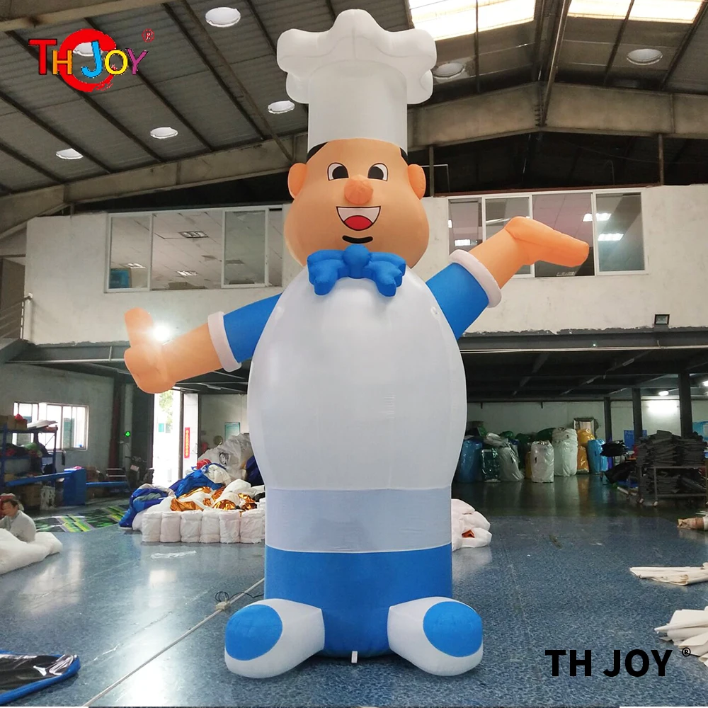 

free air shipping to door! 10ft/15ft/20ft giant inflatable cook characters inflatable chef balloon for promotion