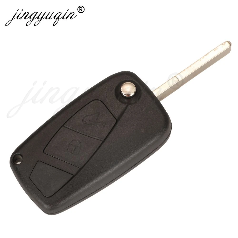 jingyuqin Flip Remote Car Key for VAN Fiat Fiorino 500 Doblo Grande Punto Punto Evo Punto Qubo 2/3BTN 433MHz PCF7946 Delphi BSI