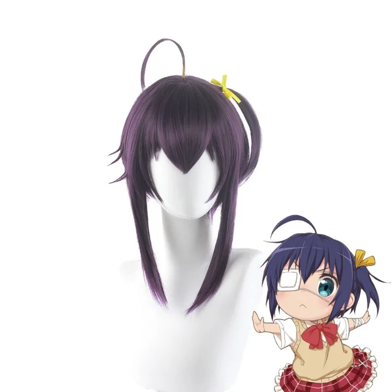 

Takanashi Rikka Ролевой головной убор Комическая выставка Одевание с завязками по бокам Короткие волосы Аниме Chuunibyou Demo Koi Ga Shitai Cos Heroine Wig