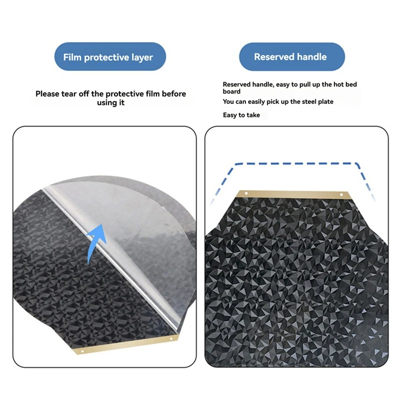 For Flsun Super Racer PEI Flexible Smooth PEO Hot Bed Build Plate For Flsun SR Magnetic Spring Steel Flex Bed With Base
