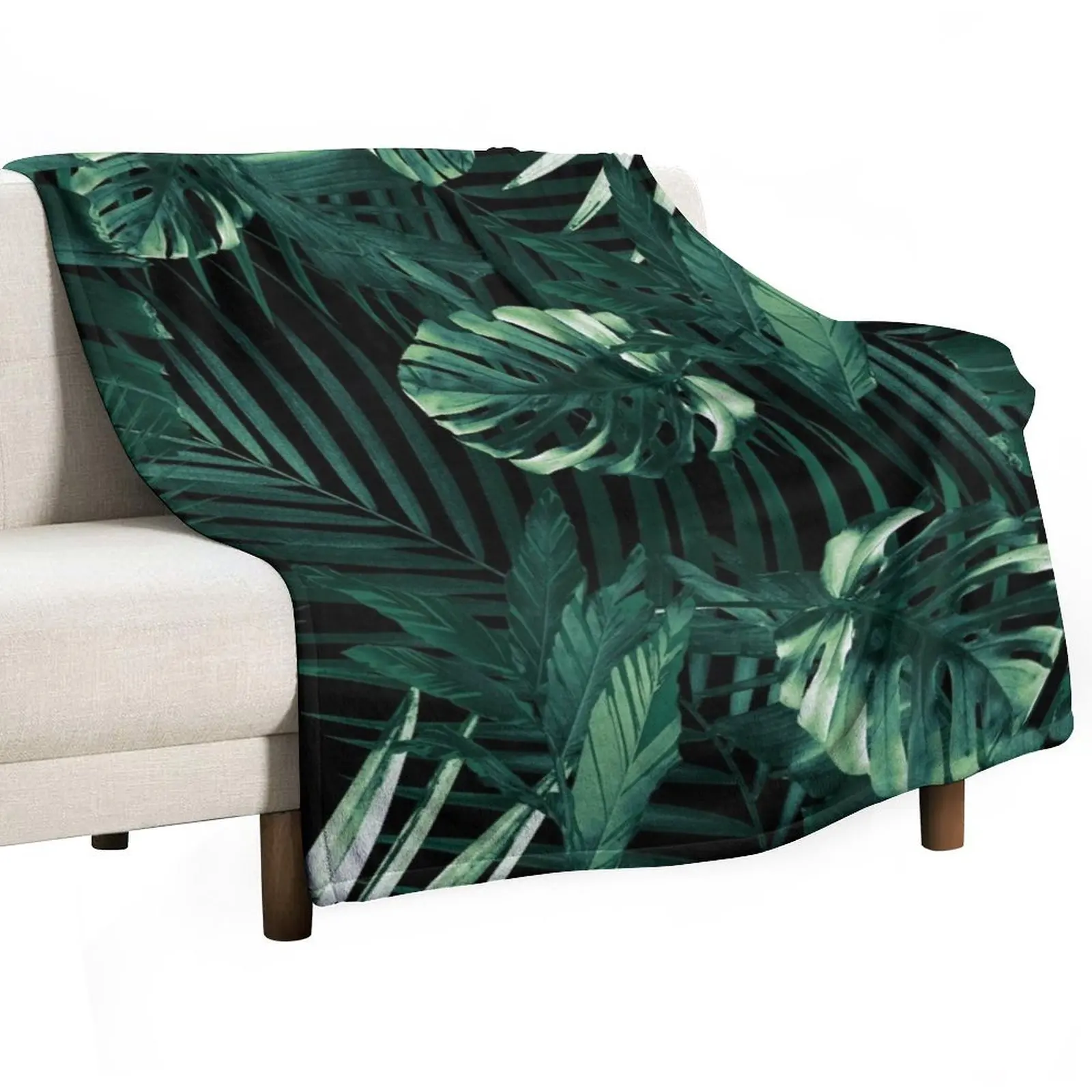 

Tropical Jungle Leaves Night Siesta #1 #tropical #decor #art Throw Blanket wednesday For Decorative Sofa Thins Beach Blankets