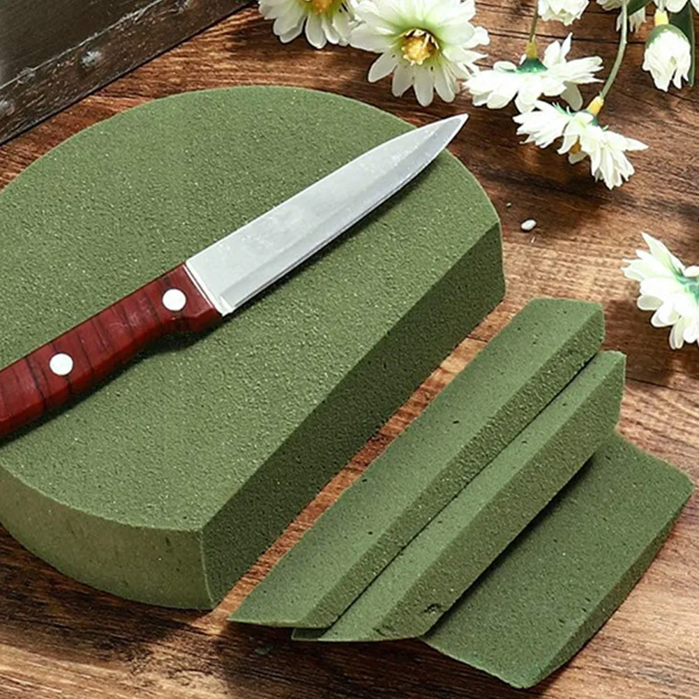 

4Pcs Round Floral Foams Green Flower Foam Bricks Premium Durability Water Retention for Fresh Cut Flowers Artificial