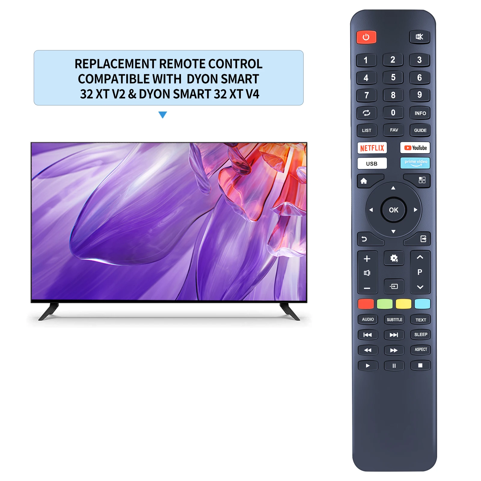 جهاز التحكم عن بعد لتلفزيون DYON SMART 32 XT V2 وDYON SMART 32 XT V4 #2