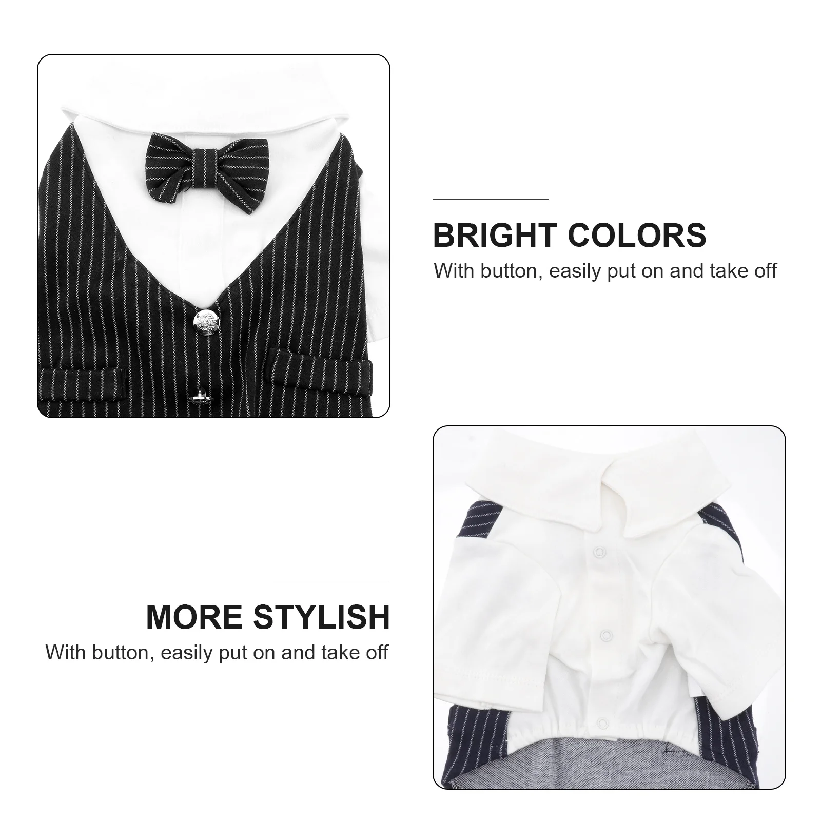 

Black L Dog Suit Dress Gentleman Costume Comfortable Durable Easy Wear Special Occasions Photo Props Home Cosplay