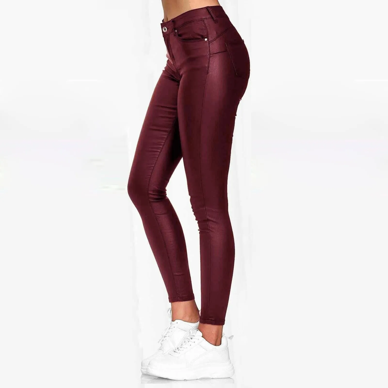 Calça fitness de cintura alta feminina, calça de treino, calça fina, monocromática, perneiras sexy, 2024