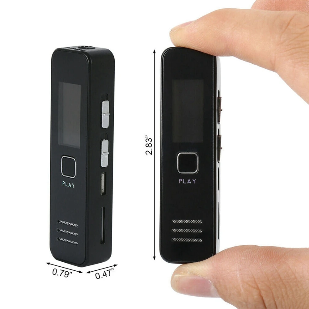 USB Âm Thanh Đầu Ghi 32GB Sạc Âm Thanh Kỹ Thuật Số Âm Thanh Đầu Ghi Dictaphone MP3 Người Chơi Giảm Tiếng Ồn DSP HD Ghi Hình