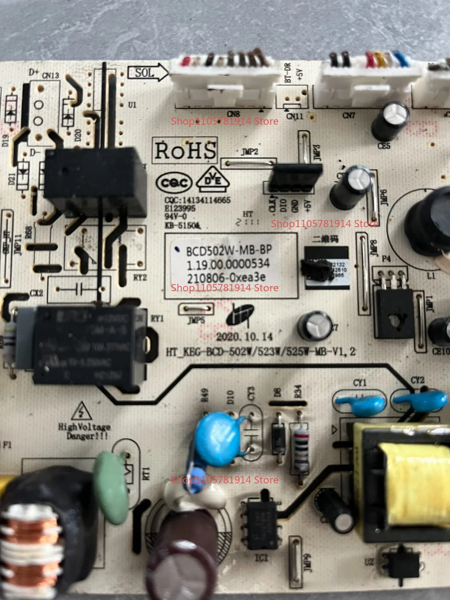 For BCD502W-MB-BP Power Board, Suitable for Korean Refrigerator Main Control Board BCD-502W/523W/525W-MB