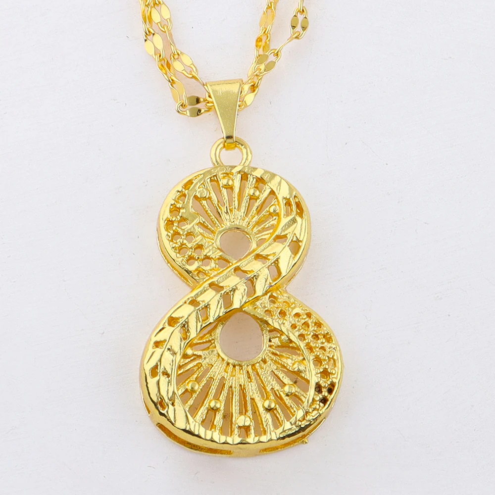 

African 24K Gold Plated Necklaces Earrings Jewelry Set For Dubai Indian Nigeria Women Bridal Wedding Party Gift Jewellery