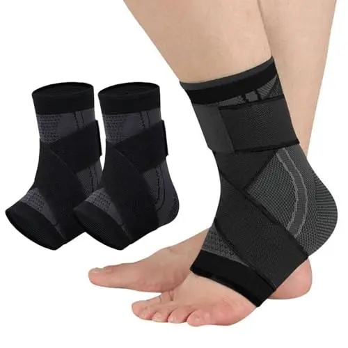 RecoverX - Youth Heel & Growth Plate Support Sleeve,Arch Support Socks,Sleeve Brace for Sprained Ankle (Black,Medium)