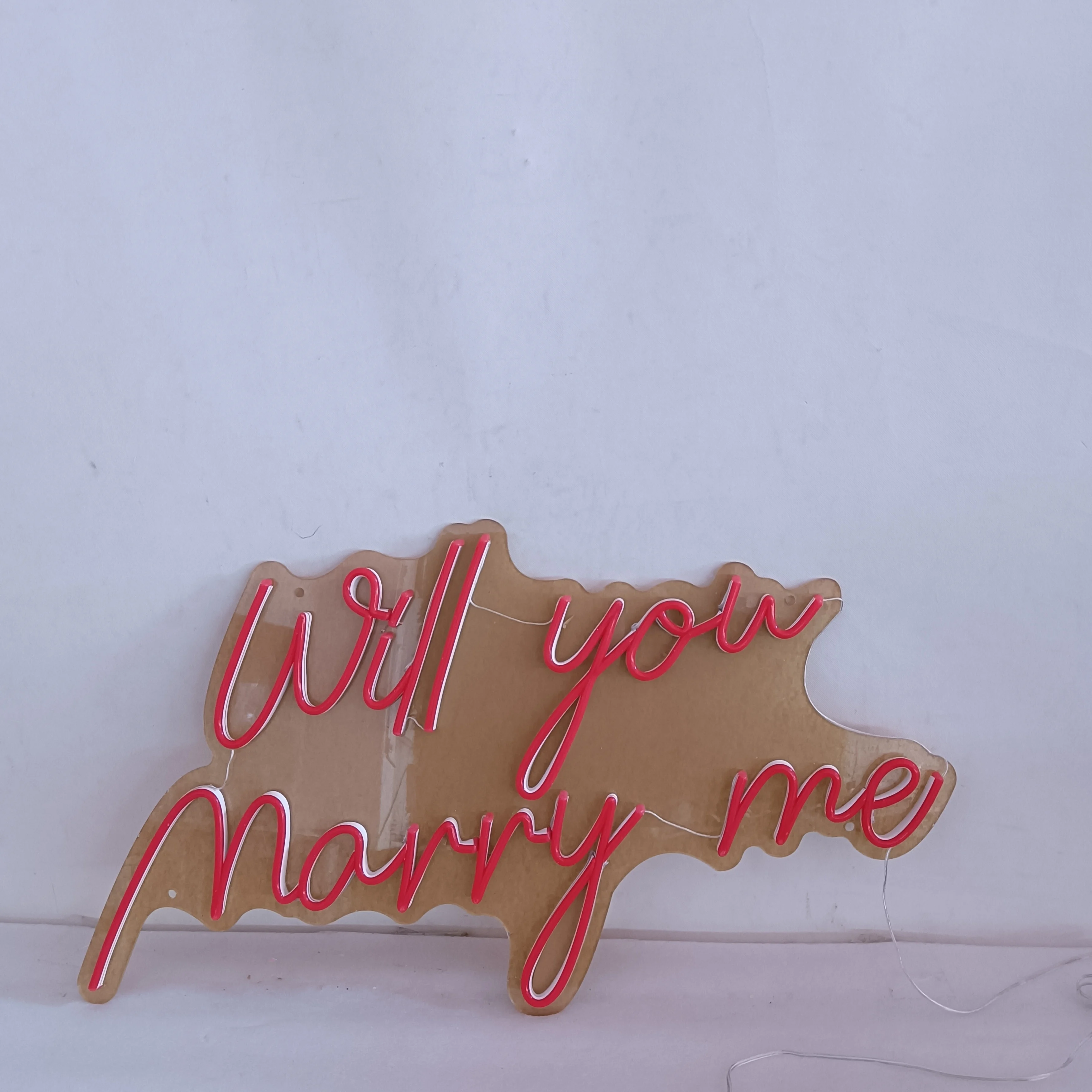 Will You Marry Me Neon Sign Custom Wall Decor No MOQ Neon Light Sign Wedding Party Room Decor