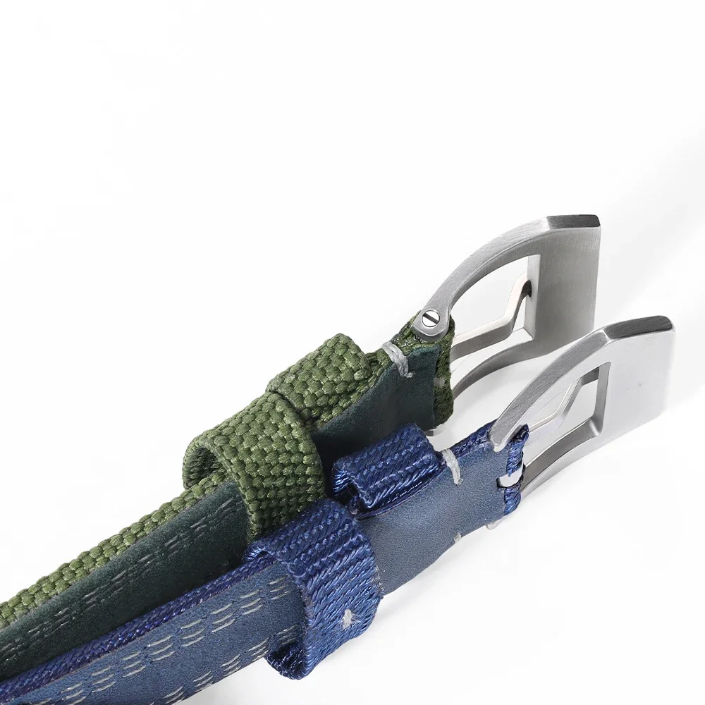 سوار معصم من الجلد الأصلي للرجال والنساء ، سوار من النايلون ، حزام ساعة للطالب ، Panerai PAM00984 PAM111 PAM00389 PAM00112 ، 24 #6