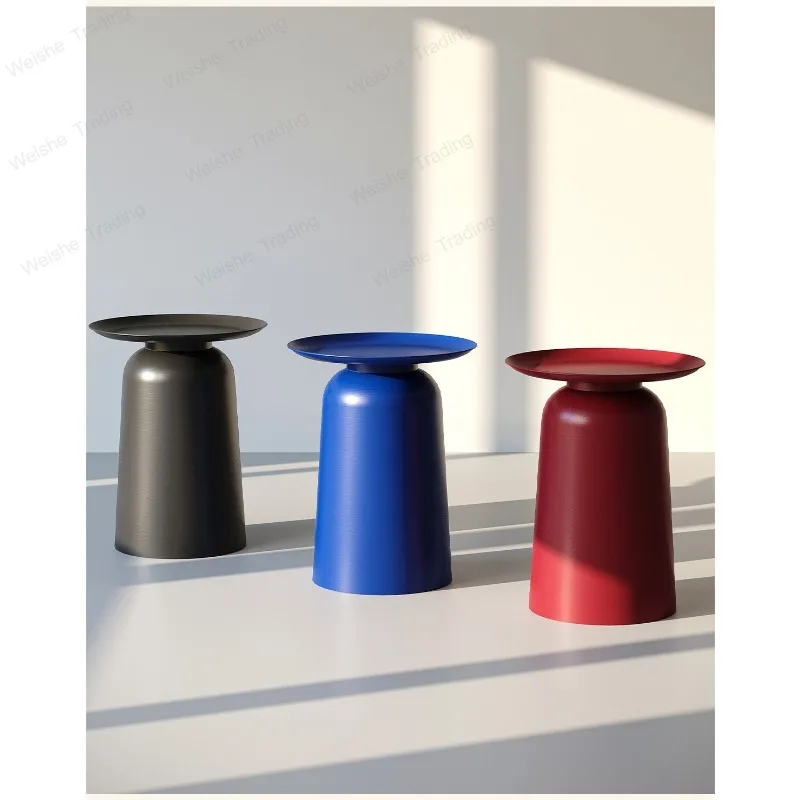 Extremely narrow bedside cabinet, personalized small round edge, minimalist red creative alternative, storage rack
