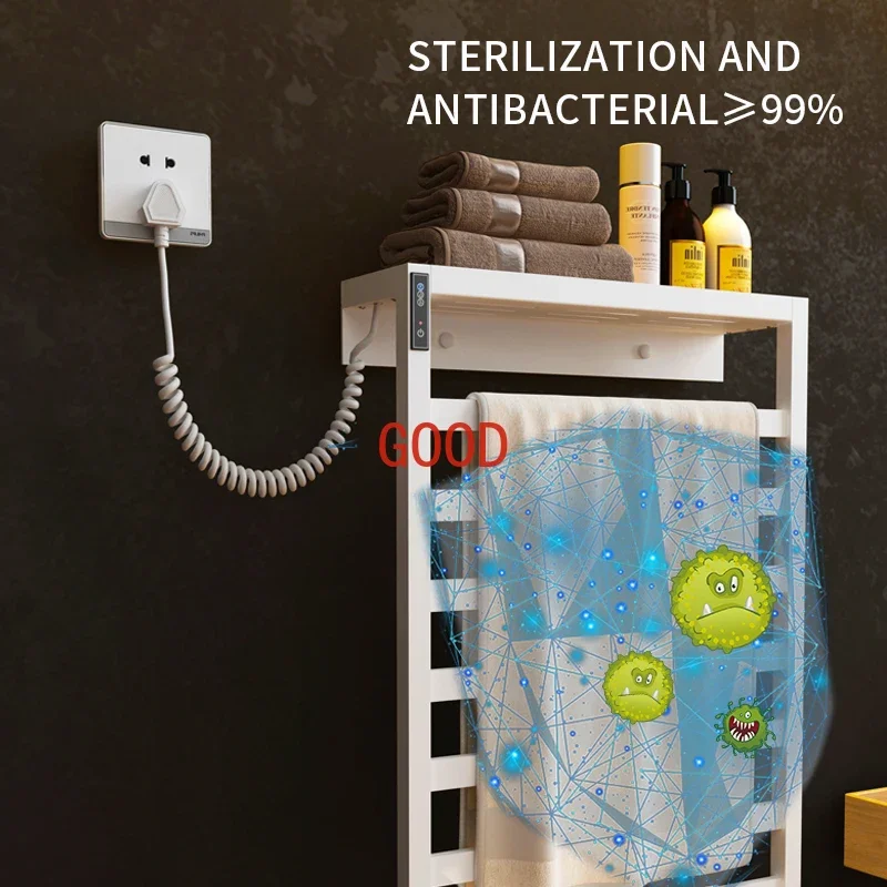 Electric heated towel rack, towel dryer, stainless steel towel rack.Sterilizing  Smart