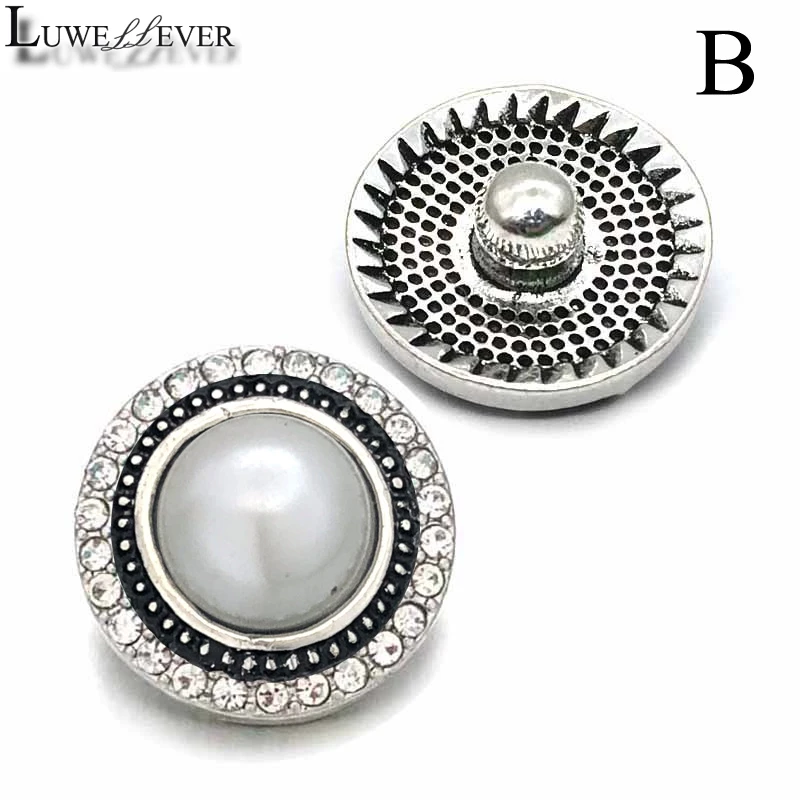 Hot Component w333 Crystal 3D 18mm Metal Snap Button For Bracelet Necklace Interchangeable Jewelry Women Accessorie Findings