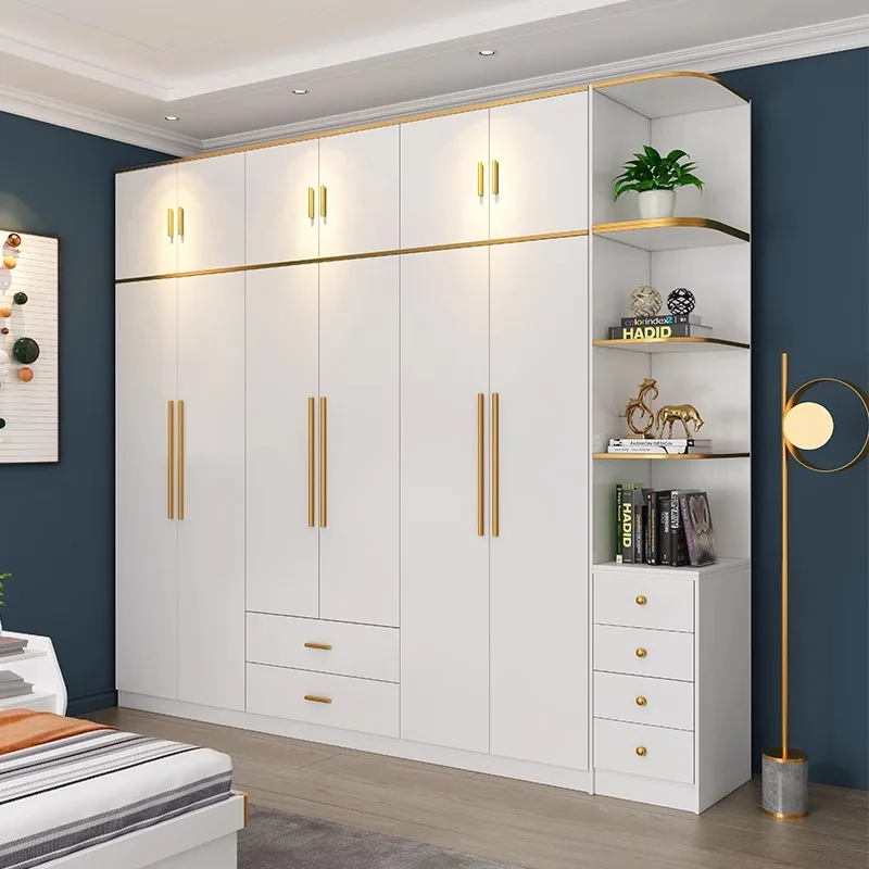 Drawers Women Doors Wardrobes Mirror Luxury Big Dressing Bedroom Wardrobes Storage Clothes White Armario De Ropa Furniture