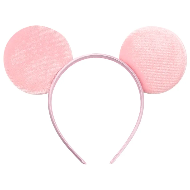 Samt-Stirnband mit Mickey-Ohren und Schleife, Einfaches Stirnband für Freizeitpark-Partys – Detail 5