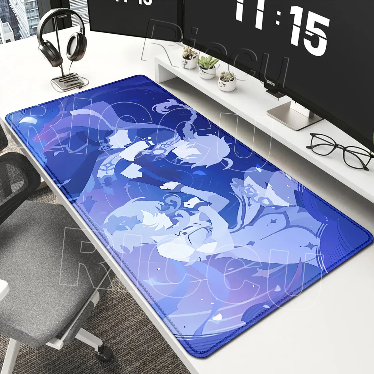 New Genshin Impact Nod-Krai Character Pattern Gaming Mouse Pads Computer Accessories Non-slip Large Locking Edge Rubber Desk Mat