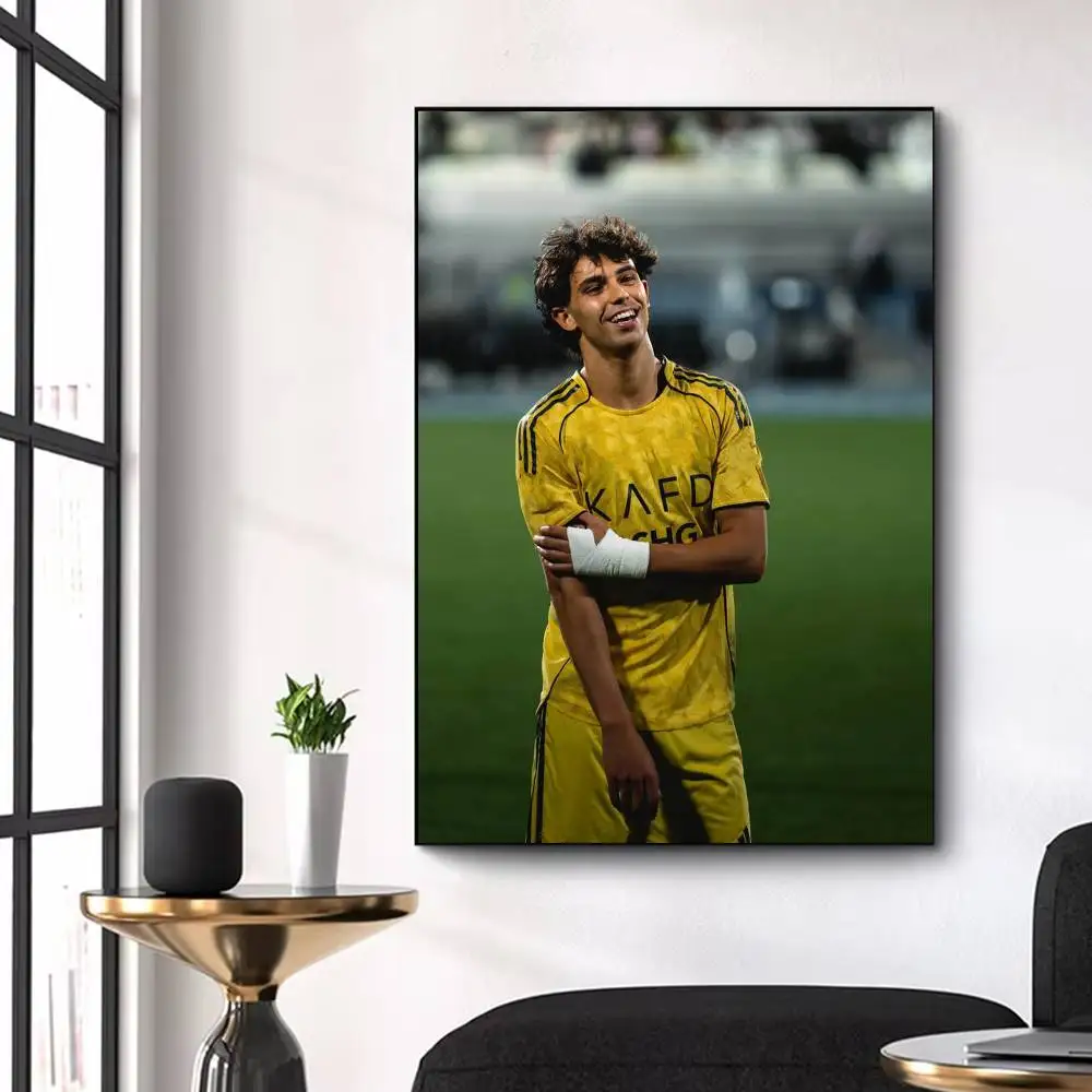Joao Felix Football Poster Waterproof Wall Art Sticker For Bar Living Room Vintage Decor High Quality Print Gift