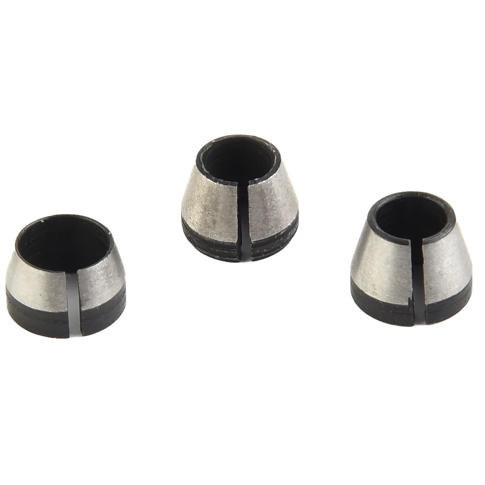 

3 Pcs 6mm Or 6.35mm Or 8mm Collet Chuck With Nut Engraving Trimming Machine Electric Router Milling Cutter Accessories
