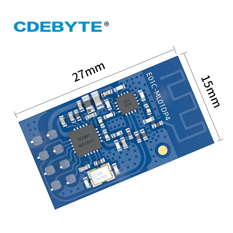 Si24R1 2.4GHz RF 2.4G Wireless Serial Port Mini Module SPI 20dBm Long Distance CDEBYTE E01C-ML01DP4 PCB Antenna Modular Device