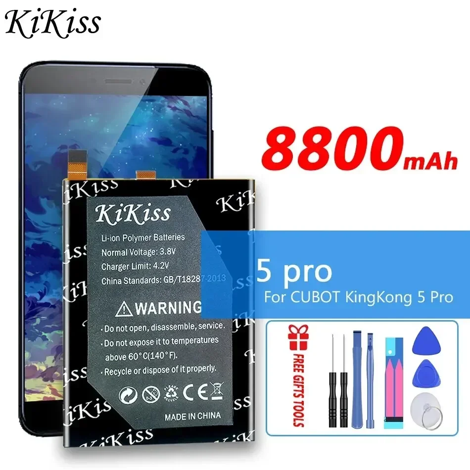 KiKiss Battery kingkong 5 pro 8800mah For CUBOT King Kong5 Pro 5Pro High Capacity Bateria