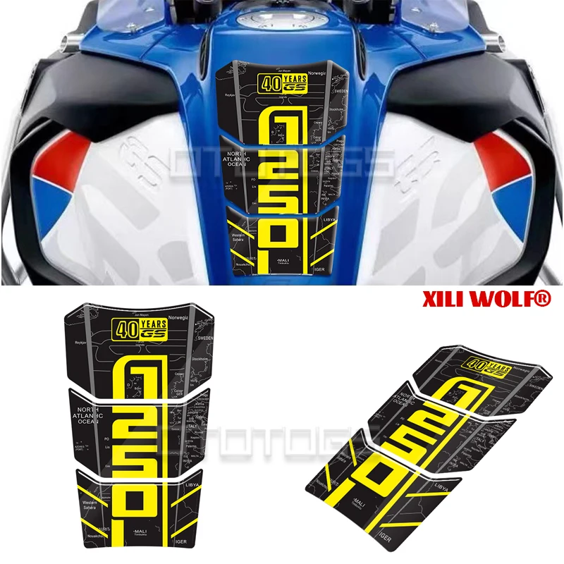 For BMW R1250GSADV 2019-2023 Motorcycle Fuel Tank Stickers 3D Stereo Stickers R1200GS Adv 2013-2019 Decorative Stickers