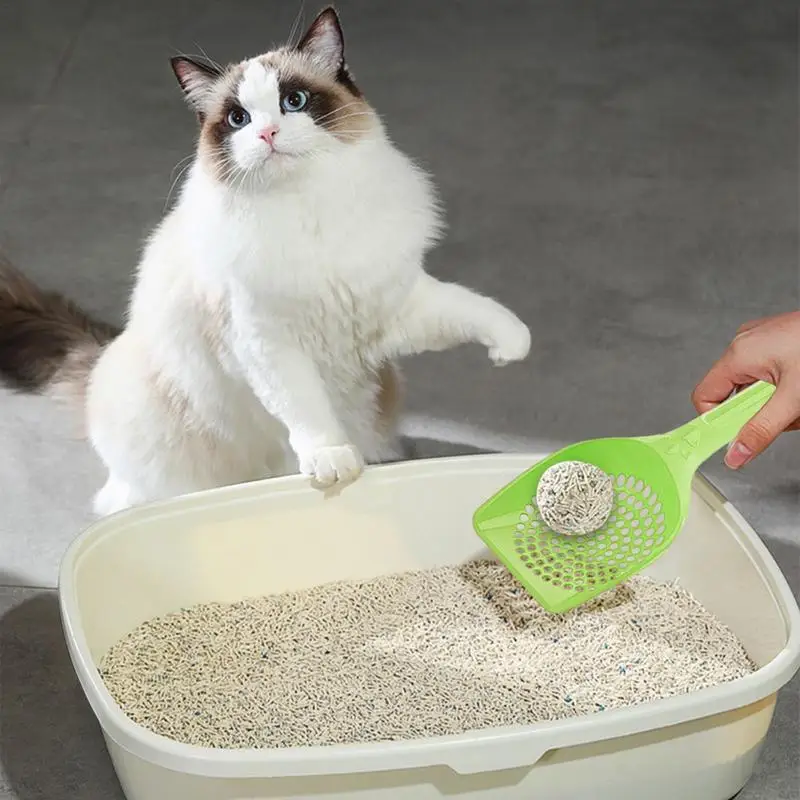 Litter Cat Poop Shovel Cat Litter Scoop Pet Cleaning Tool Cat Sand Cleaning Supplies Hole Design Ergonomics For Kitten And Cat