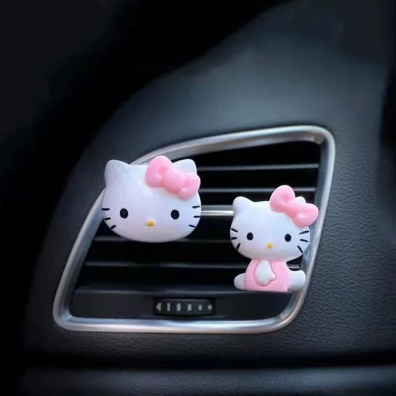 

Sanrios Car Aromatherap Hello Kittys Car Air Vent Ornament Cartoon Perfume Lasting Deodorization Kuromi Car Accessories Toy Gift