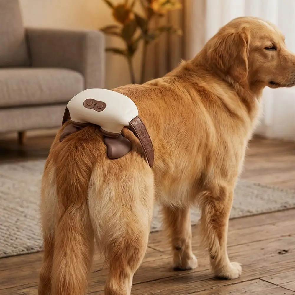 Hand Simulating Neck Trapezius Massager Deep Tissue Heatable Wearable Pet Massager Adjustable Strap Wireless