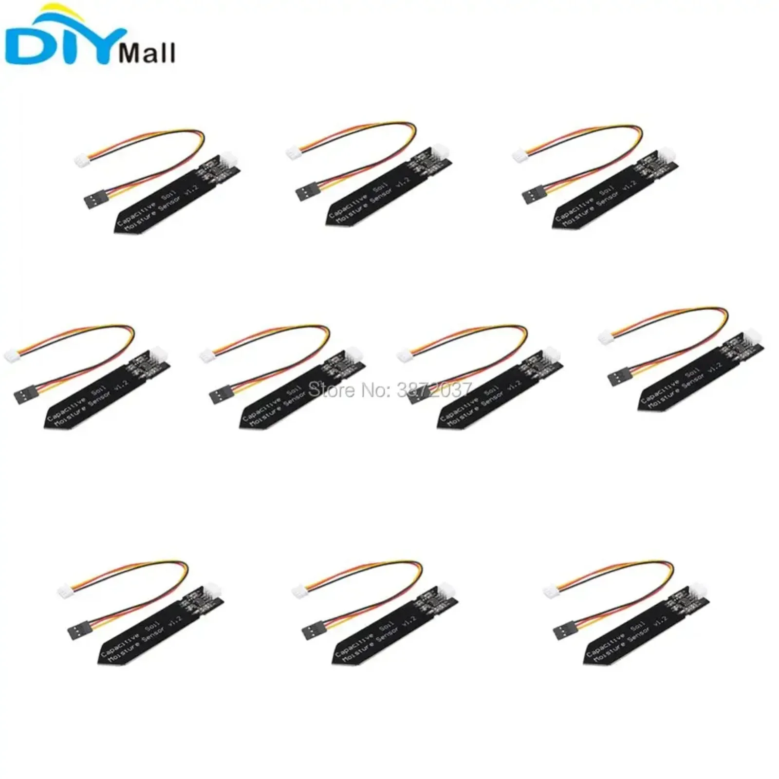 

10pcs/lot Analog Cpacitive Soil Moisture Sensor Humidity Detection Module 3Pin Gravity Wire Cable for Arduino Raspberry Pi