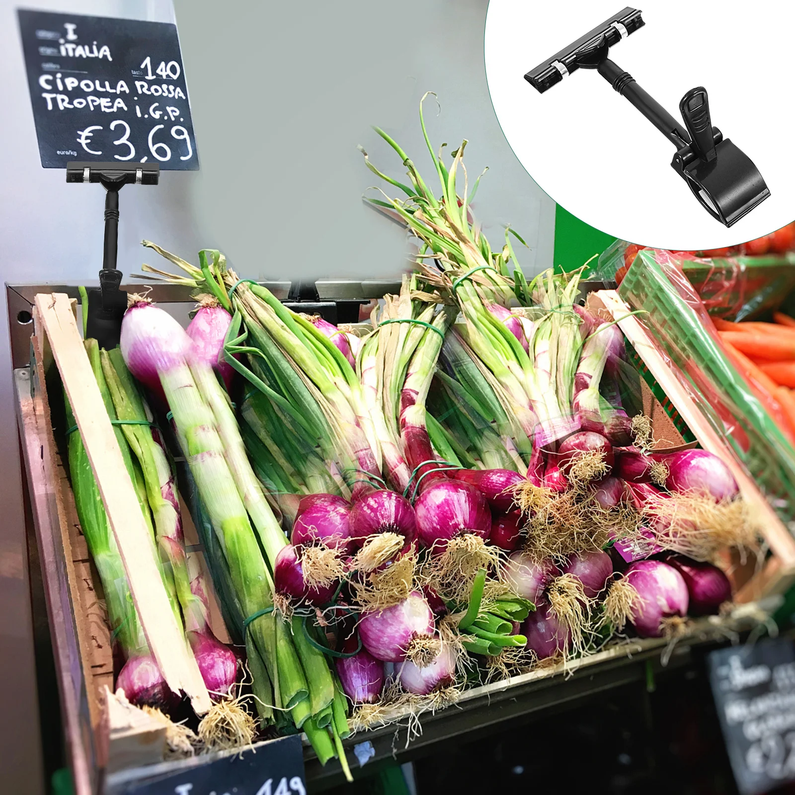 5 قطعة حامل عرض شارة السعر مشبك بلاستيكي خفيف الوزن لمتاجر البيع بالتجزئة سوبر ماركت مشبك إعلاني حامل بطاقة السعر #4