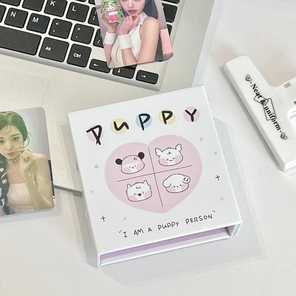 Cartoon Puppy Photo Album Cover, Exquis Magnetic Structure Mini Picture Case, INS Style Cat, Card Album Cover, 3 in