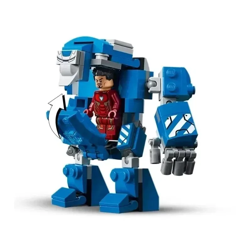 In Stock Marvels Avengers Super Heroes Iron Man Hall of Armour Robot Hall FIT 76125 Model Building Blocks Bricks Gift Toy