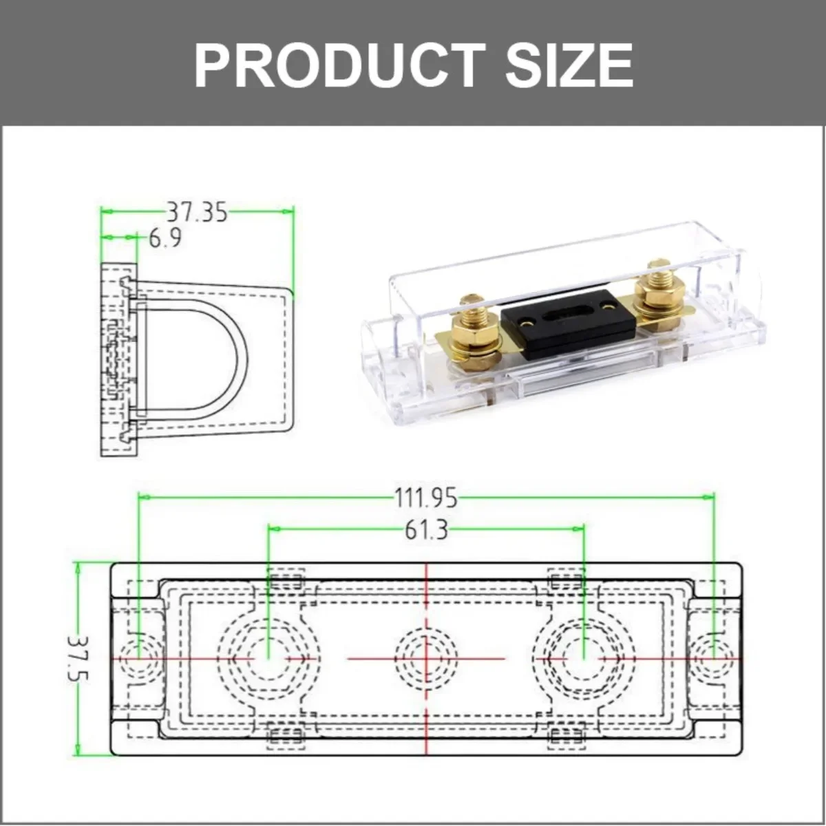 Car Power Blade Amplifier Fuse Holder Fuse Box Audio Car Fuse