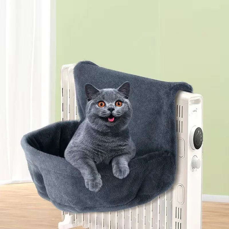OUZEY Zacht Warm Hangend Kattenbed Afneembaar Huisdier Kat Hangmat Comfortabel Slapen Fleece Kat Nesk Wasbaar Draagbaar Kattenhuis